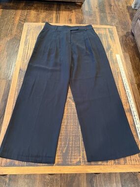 Bar III Black Wide-Leg Pleated Trousers